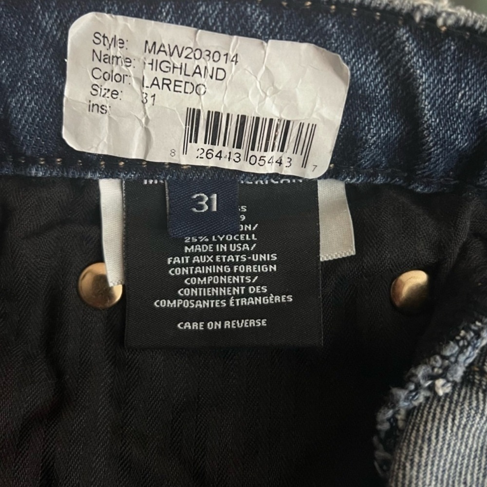 31" Modern American Highland High Waist Boyfriend Jeans Denim Laredo - Picture 7 of 8